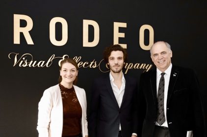 Digitalministerin Judith Gerlach, MdL, und Québecs Wirtschaftsminister Pierre Fitzgibbon bei Rodeo FX