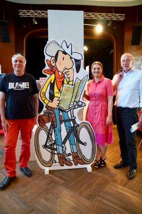 Digitalministerin Judith Gerlach, MdL, bei der Comic-Ausstellung in der Alten Kongresshalle