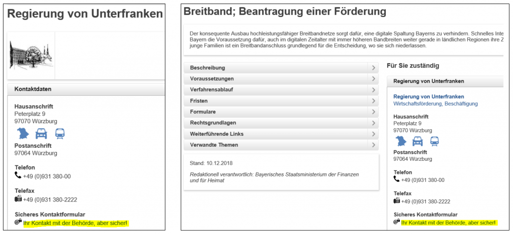 Symbolbild für das sichere Kontaktformular im Bayern Portal