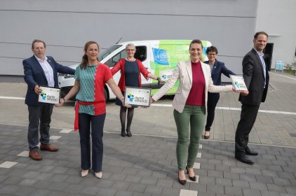 Gruppenbild mit Digitalministerin Gerlach